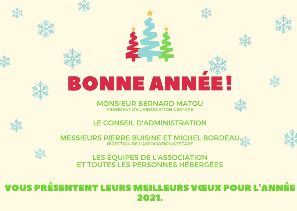 Bonne année ! Association GESTARE